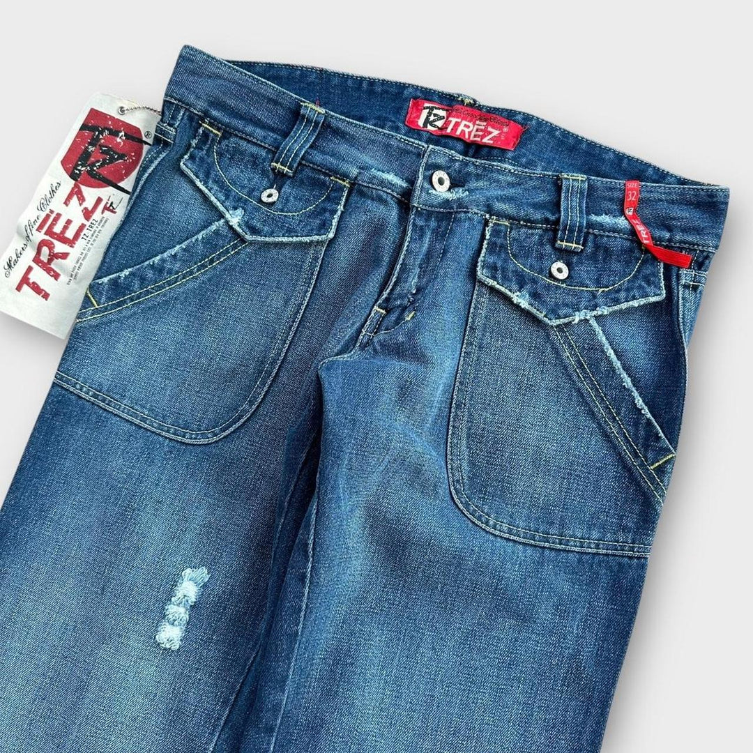 Vintage Y2K jeans med brede ben - 32 tommer