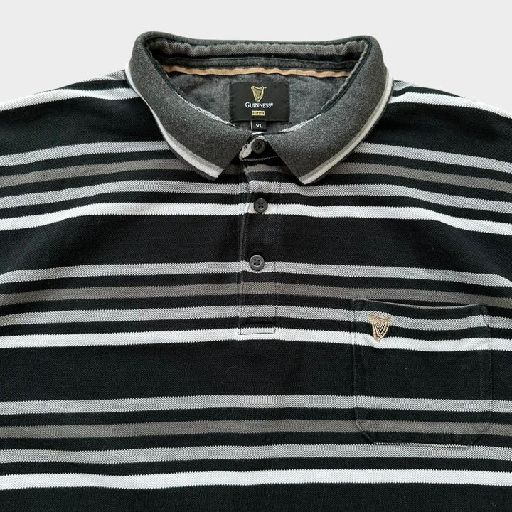 Guinness stribet poloshirt - XL