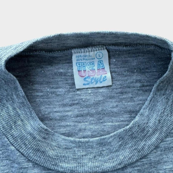 Vintage 80'er Rangers fodbold grafisk t-shirt - stor (passer som en medium)