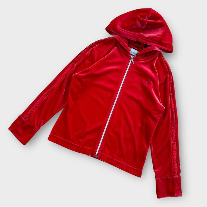 Nike velour hættetrøje - large til kvinder