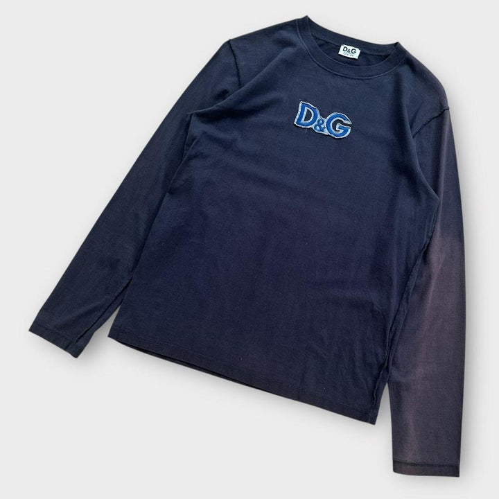 D&G spell out langærmet t-shirt - junior XL (stor dame)