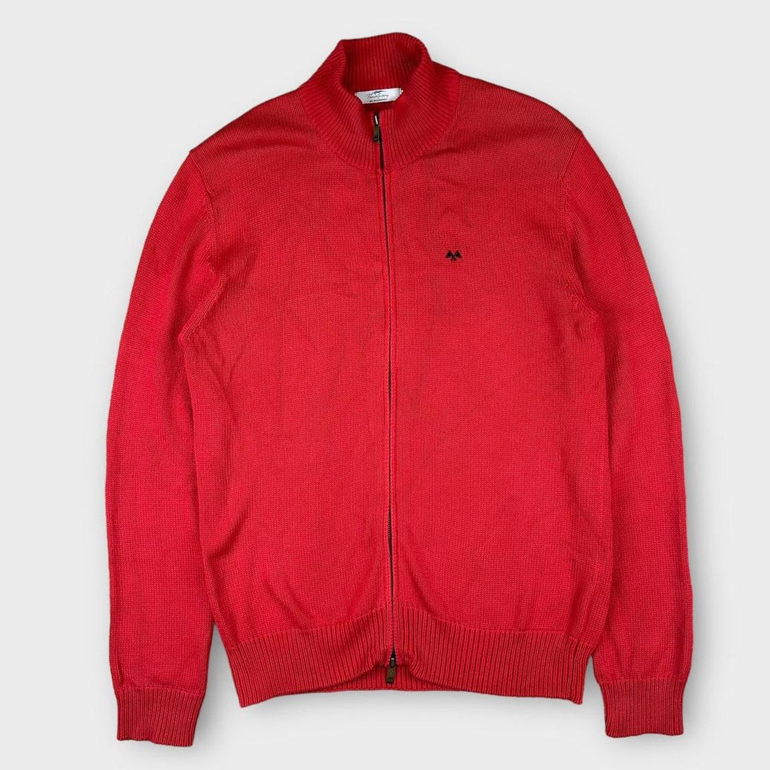 Vintage Thomas Burberry striktrøje med lynlås - XL