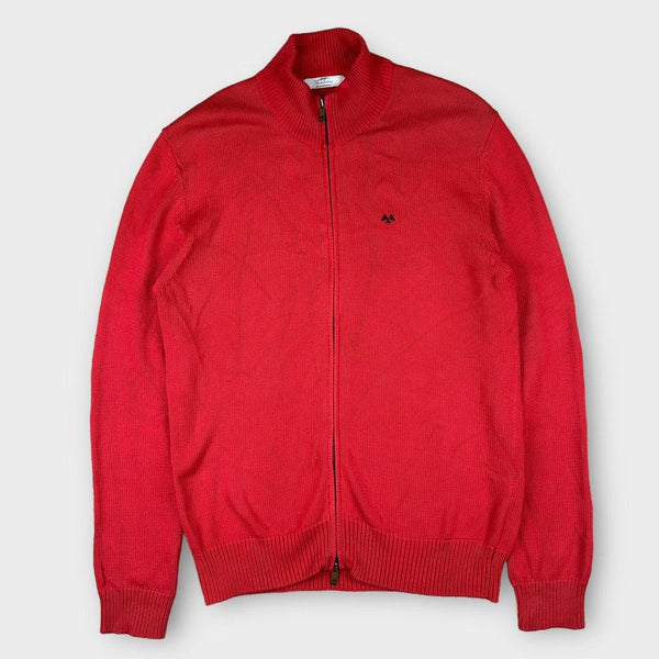 Vintage Thomas Burberry striktrøje med lynlås - XL