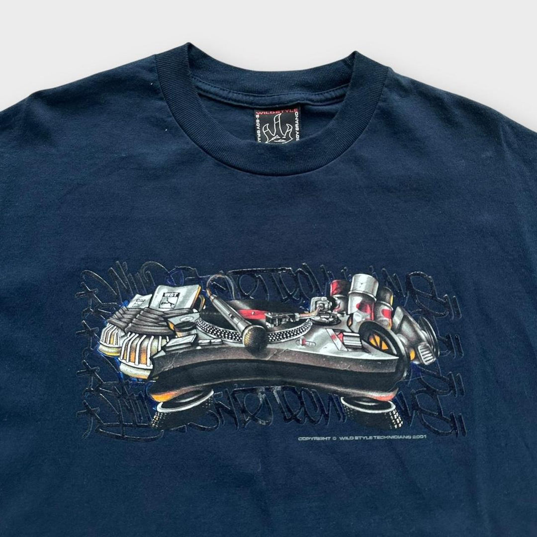 Y2K hip hop grafisk t-shirt - XL