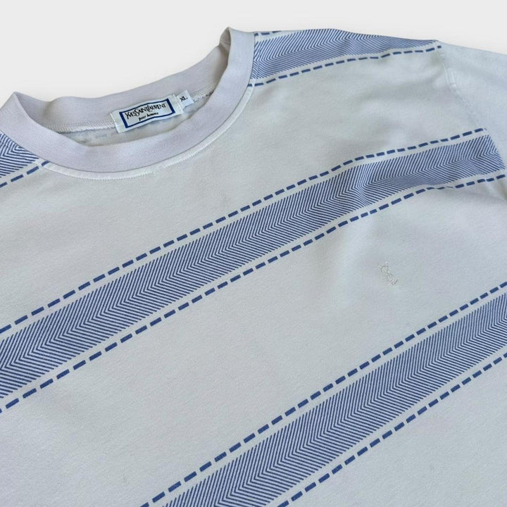 Vintage YSL mønstret t-shirt - XL