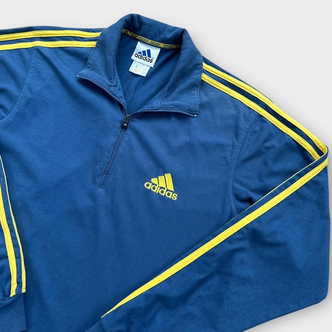 Adidas sweatshirt med kvart lynlås - lille