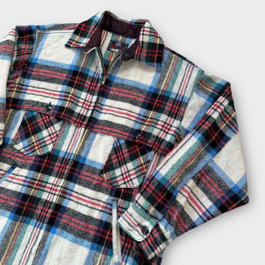 Johnson Woolen Mills uld flannel jakke - stor