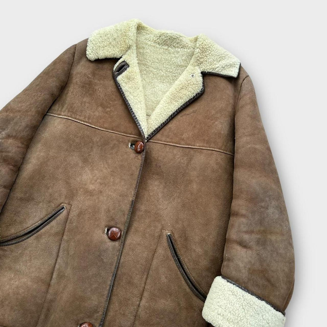 Vintage fåreskindsjakke - medium