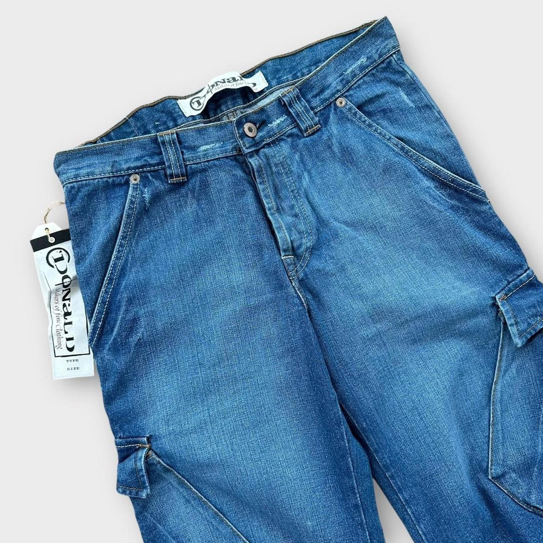 Vintage Y2K jeans med brede ben - 32 talje