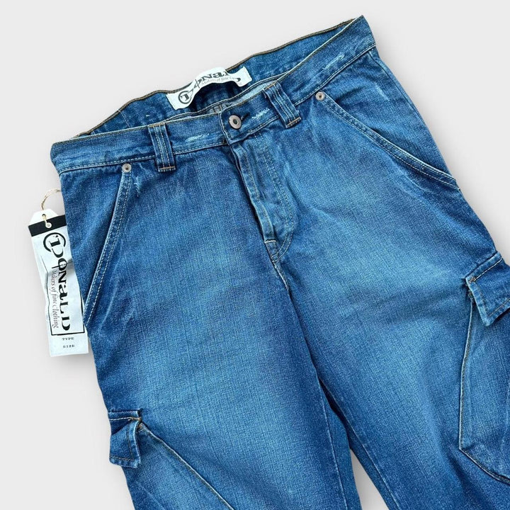 Vintage Y2K jeans med brede ben - 32 talje