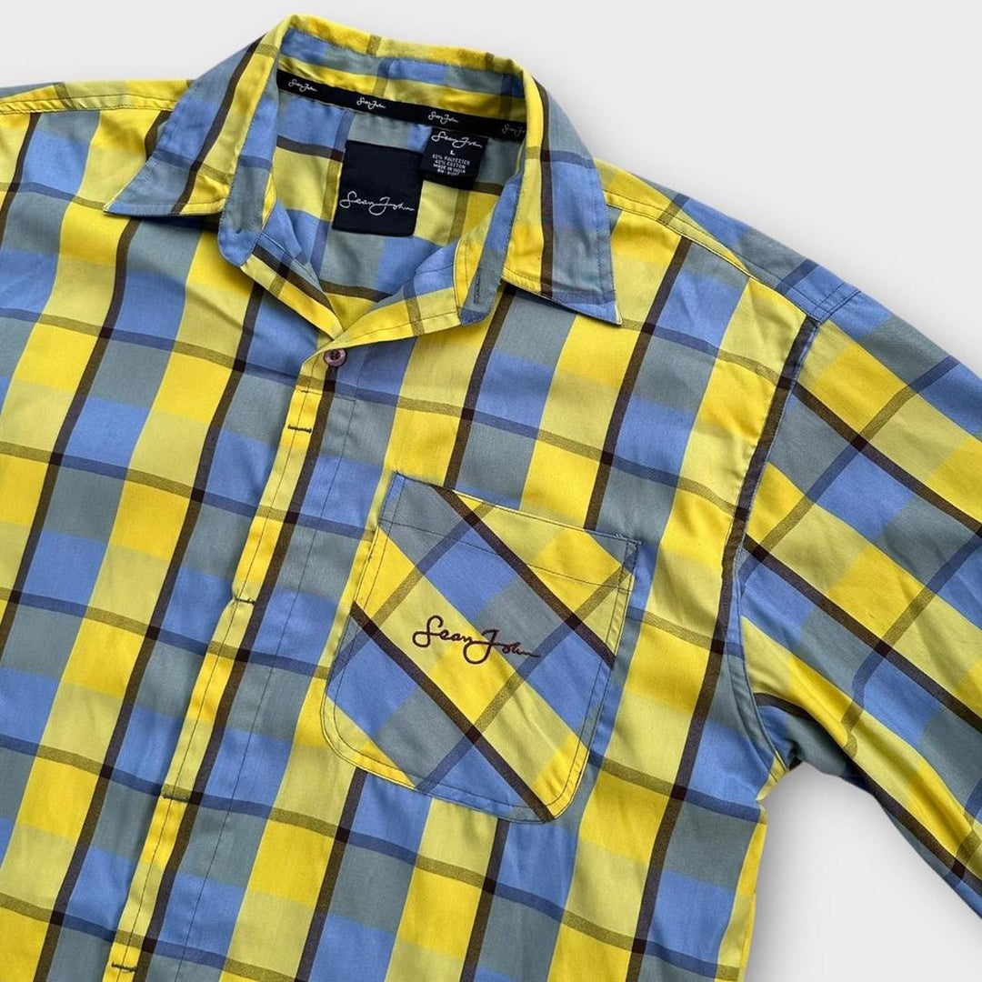 Vintage Sean John kortærmet skjorte - stor (passer som en baggy XL)