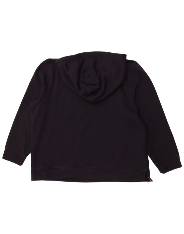 TOMMY HILFIGER Grafisk hættetrøje til kvinder UK 22 3XL Navyblå bomuld