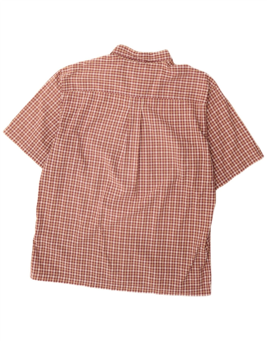 TIMBERLAND Kortærmet herreskjorte XL Bourgogne ternet bomuld