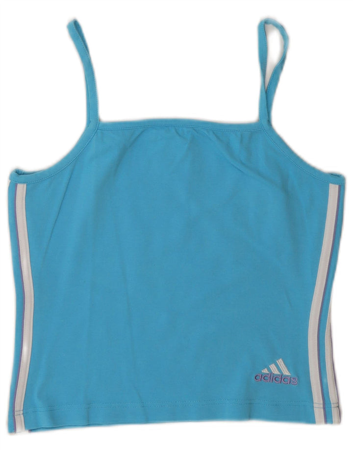 Adidas Dame Crop Cami Top UK 12 Medium Blue