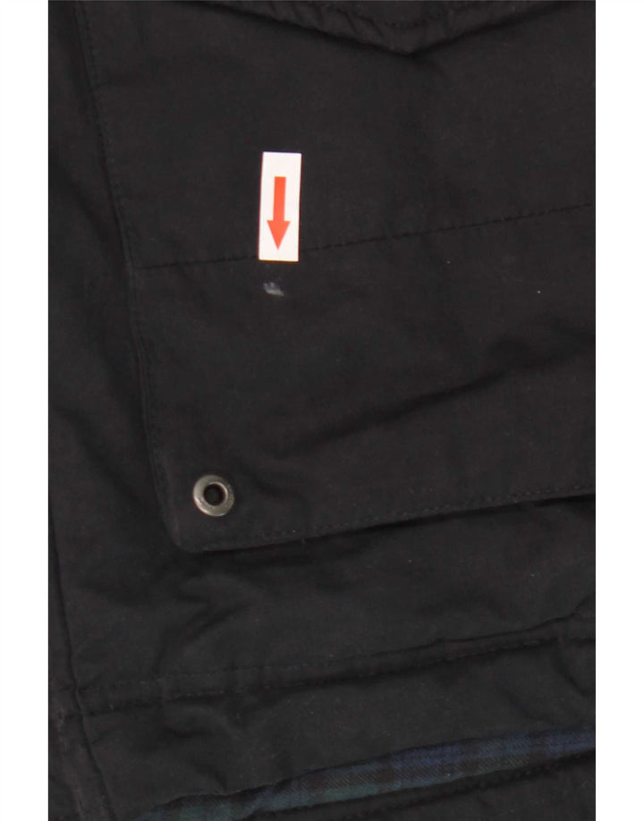 Crew Clothing Herre Hooded Parka Jacket UK 40 Large Navy Blue Polyester