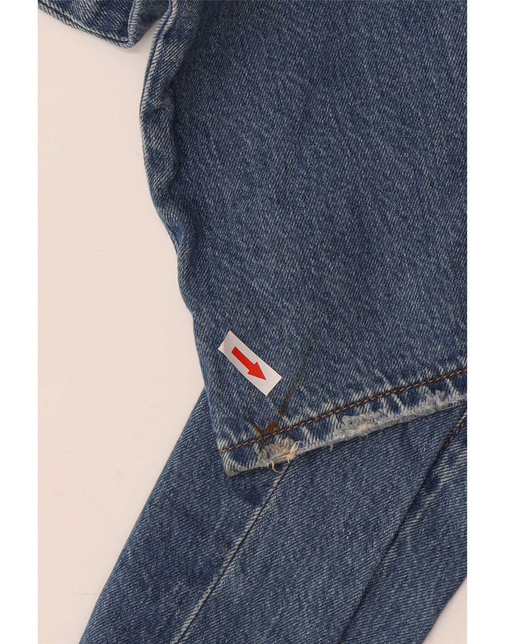 Levi's Dame Ribcage Distressed Straight Jeans W29 L27 Blå Bomuld
