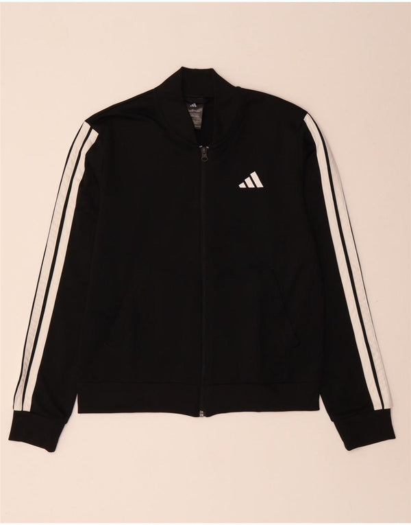 ADIDAS træningsdragt topjakke til kvinder UK 8/10 Lille sort polyester