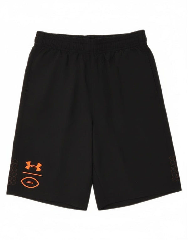 Under Armour Boys Heat Gear Sportsshorts 9-10 år Medium Sort Geometrisk