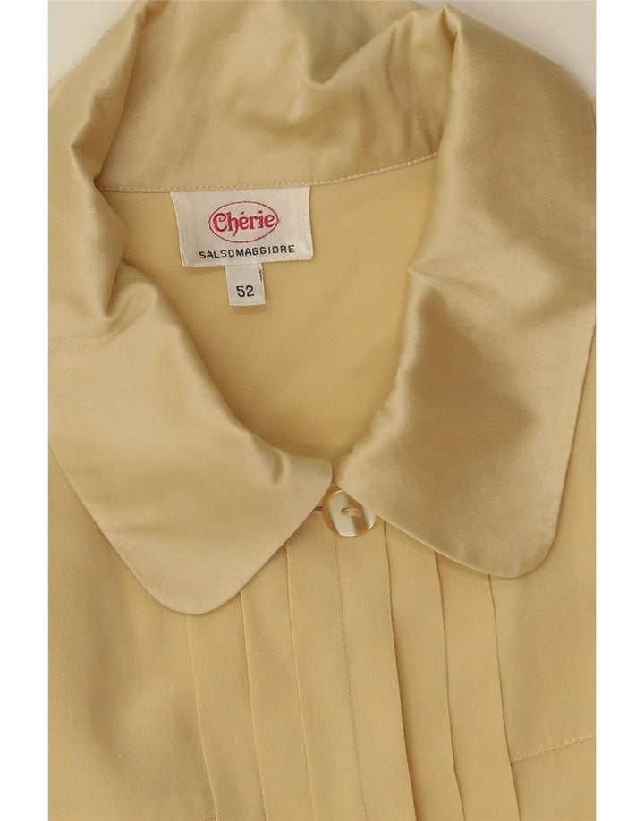 CHERIE Womens Shirt Blouse IT 52 2XL Yellow Vintage cherie and Second-Hand cherie from Messina Hembry 