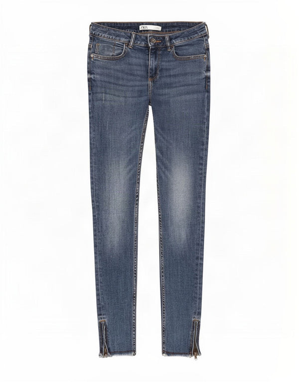 Zara Dame Skinny Jeans EU 38 Small W28 L28 Blå