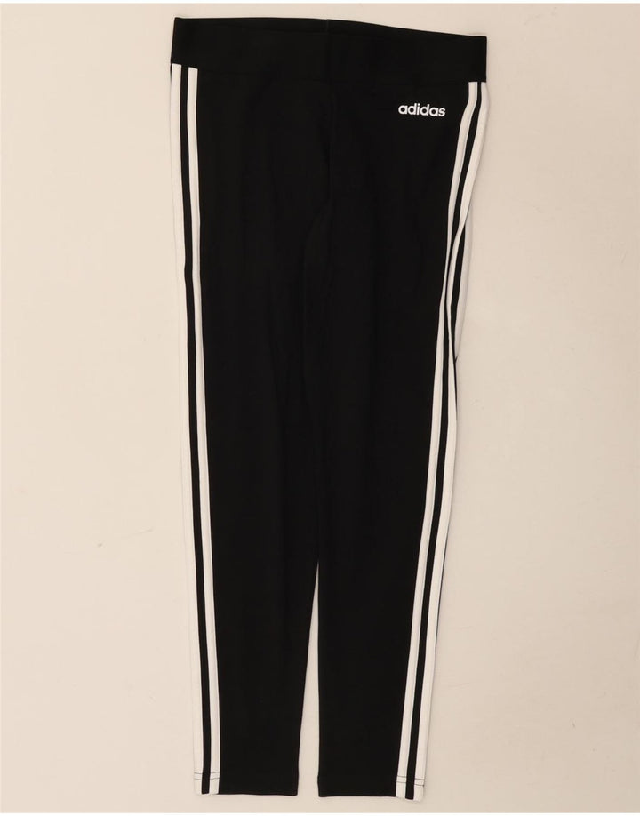 Adidas Dame Leggings UK 12/14 Medium Sort Bomuld