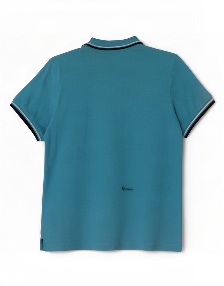 Lotto Herre poloshirt Medium blå stribet bomuld