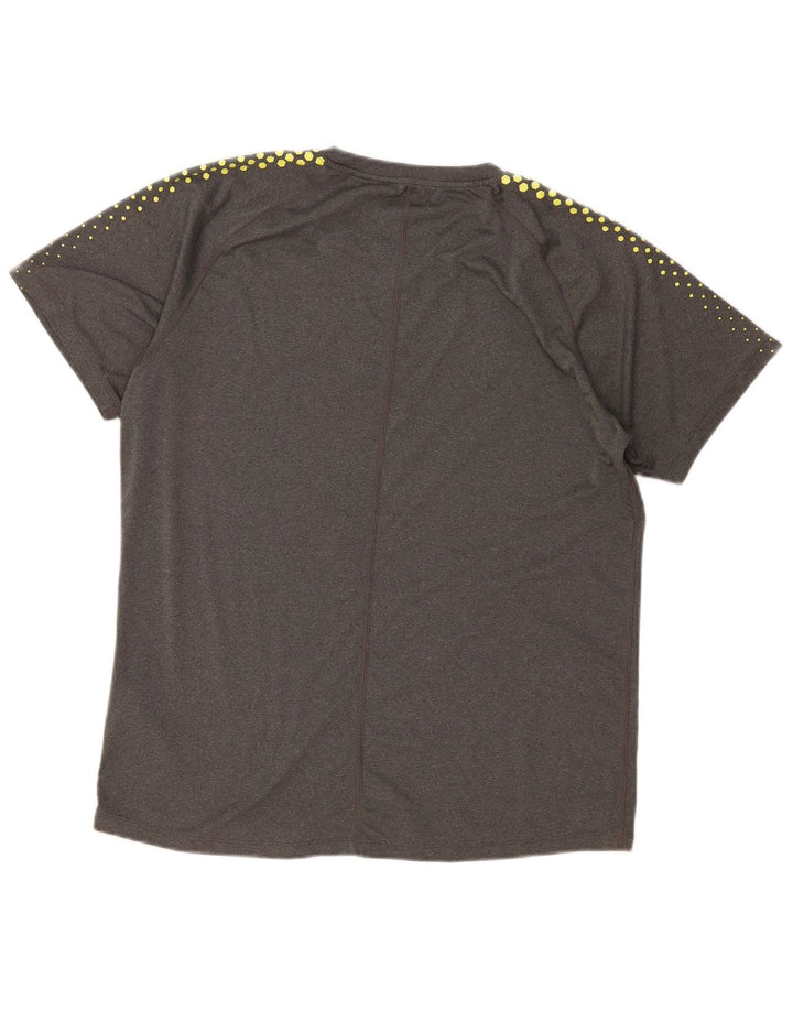 Asics Herre T-Shirt Top XL Grå plettet polyester