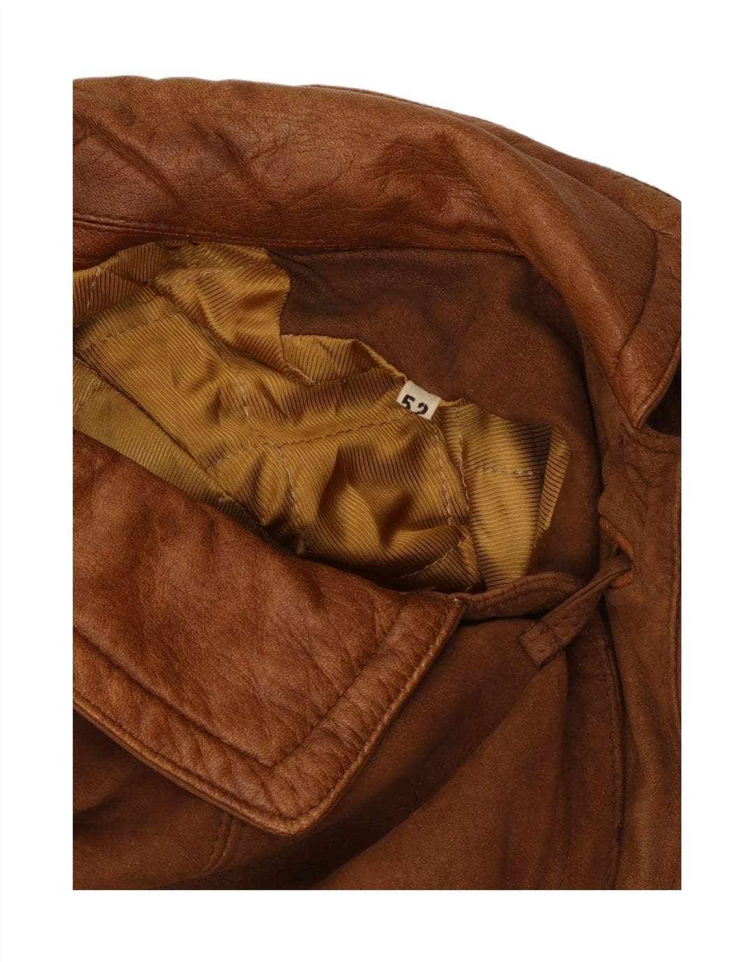 Vintage herre læderjakke IT 52 XL Brun