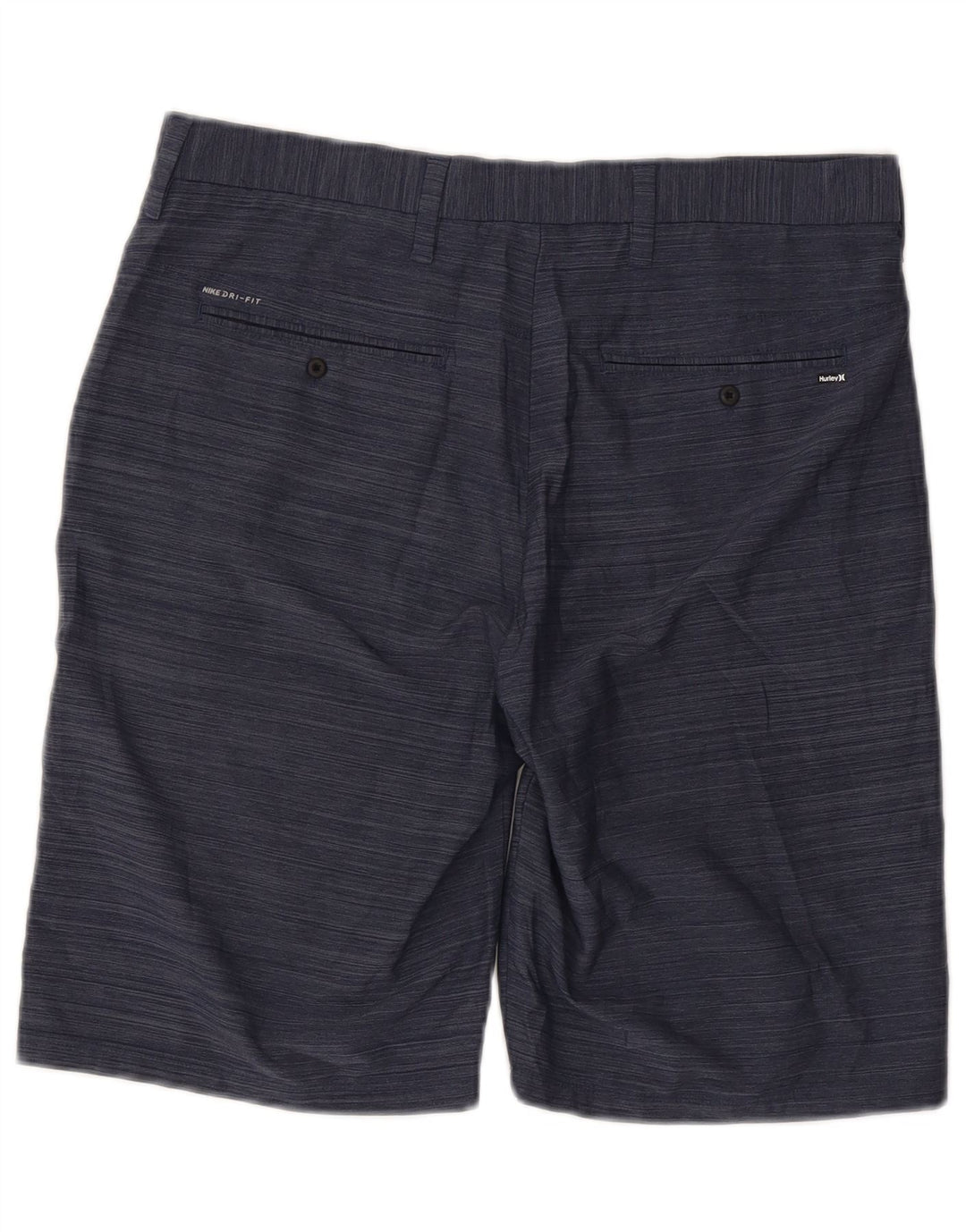 Hurley Herre Chino Shorts W32 Medium Navy Blue Nålestribet Polyester