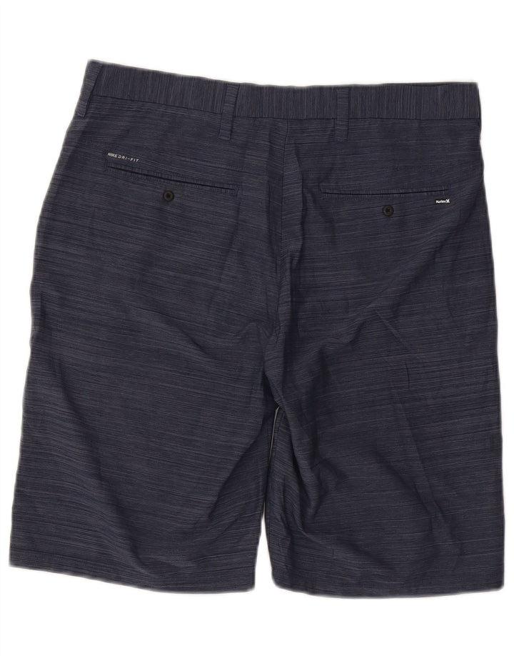 Hurley Herre Chino Shorts W32 Medium Navy Blue Nålestribet Polyester