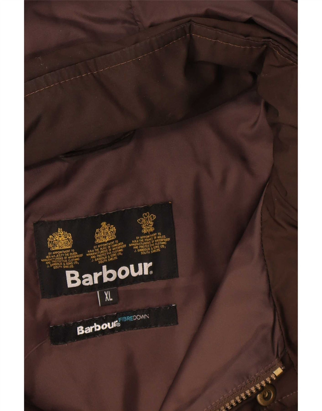 Barbour Herre hættepolstret jakke UK 42 XL Brun