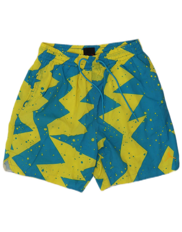 Jordan badeshorts til mænd mellemblå geometrisk polyester