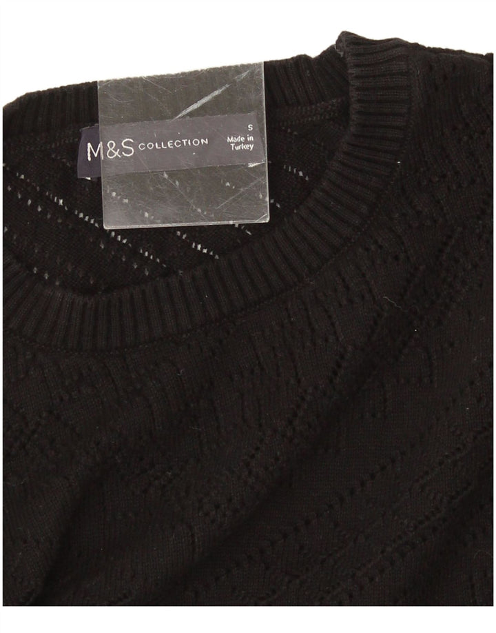 Marks & Spencer Dame sweater med rund hals DK 10 Small Black Geometric