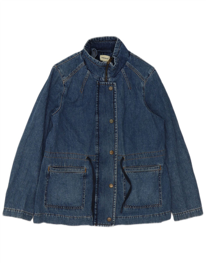 White Stuff Dame denimjakke UK 12 Medium Blue Cotton
