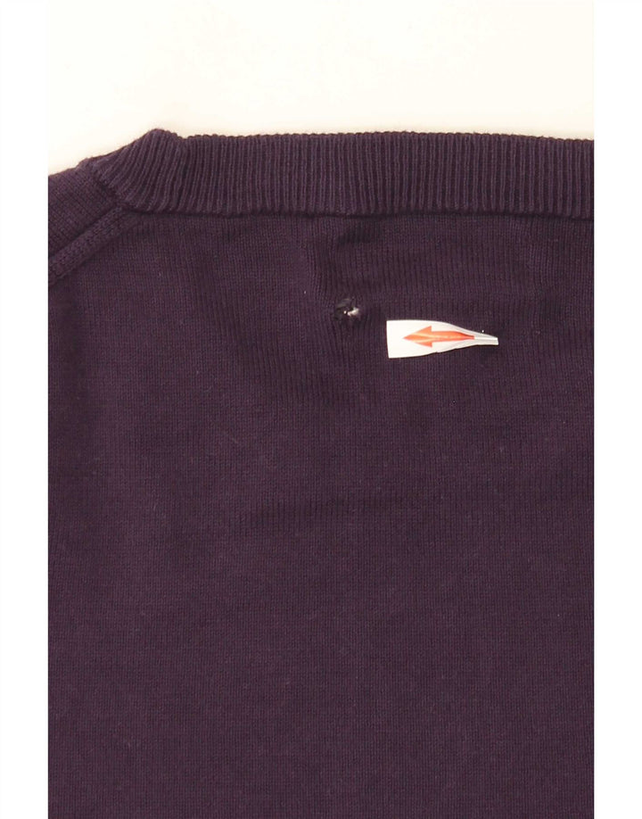 Marks & Spencer Dame sweater med rund hals DK 14 Medium Lilla Bomuld