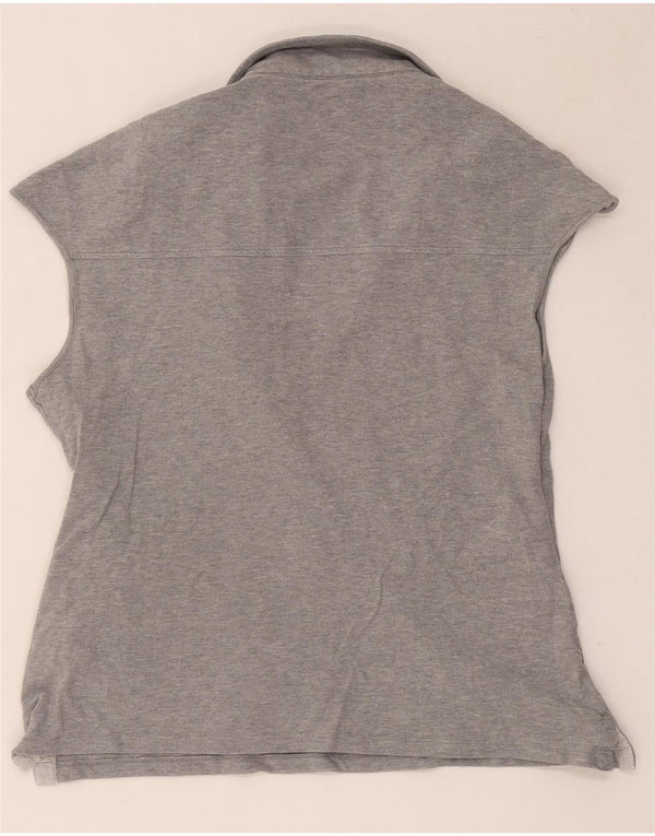 Woolrich Dame ærmeløs polo shirt UK 18 XL Grå Bomuld