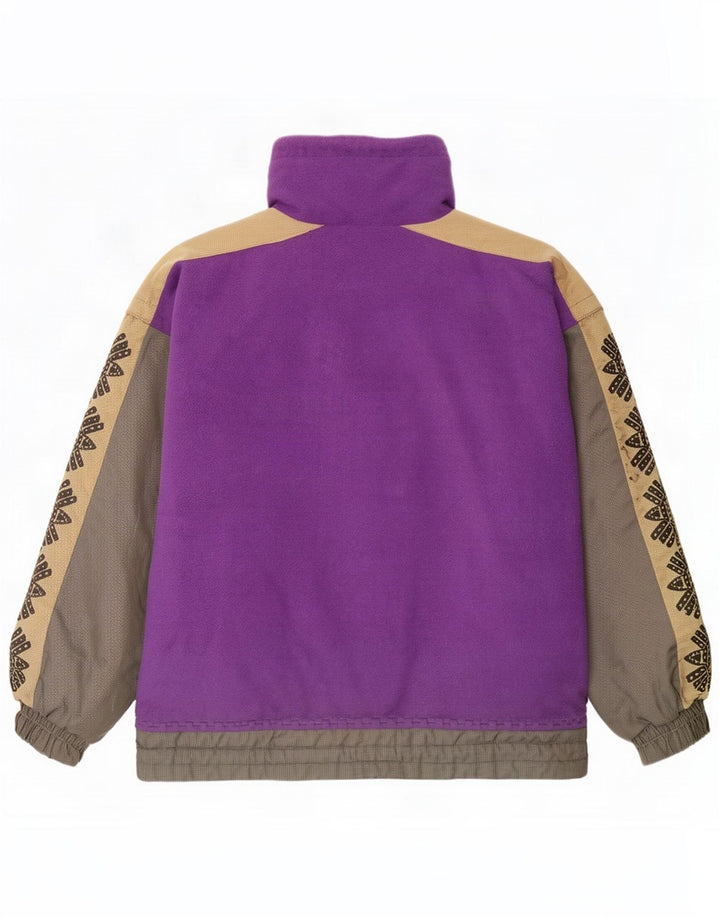 Tonini Herre Oversized Pullover Skijakke UK 38 Medium Lilla Colourblock