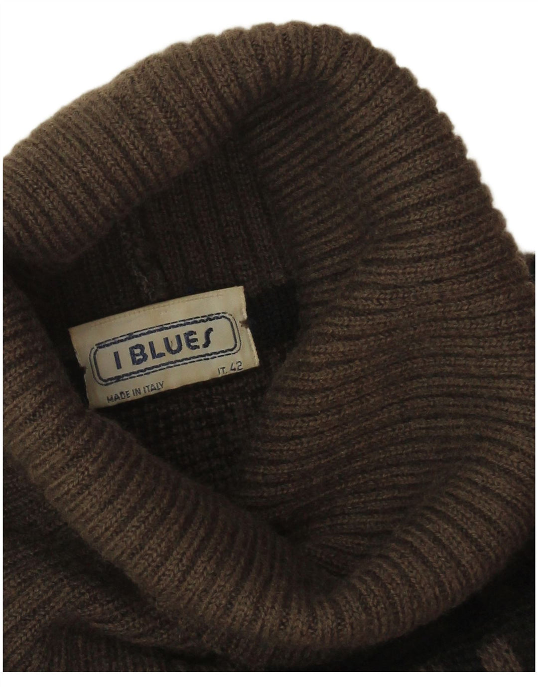 i Blues Dame Rullehalstrøje IT 42 Medium Brun Geometrisk