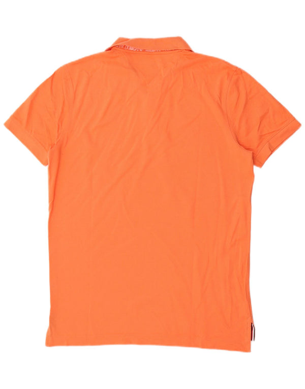 Tommy Hilfiger Mens Regular Fit Polo Shirt Small Orange