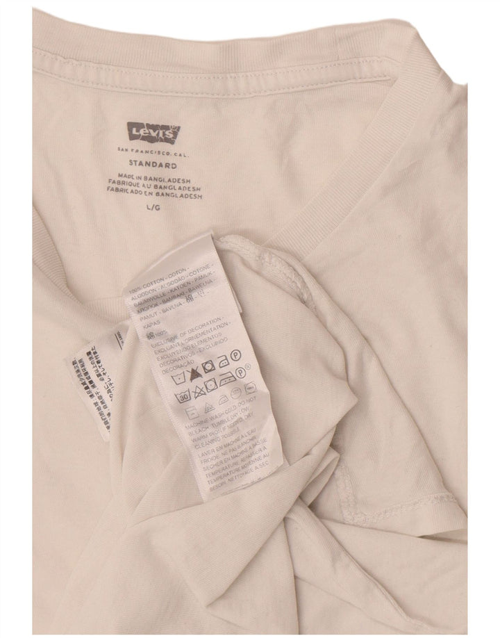 Levi's Herre T-Shirt Top Stor Hvid Bomuld