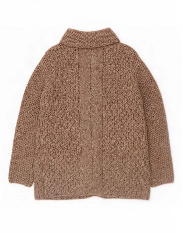 Marks & Spencer Dame Cardigan Sweater UK 12 Medium Beige Akryl