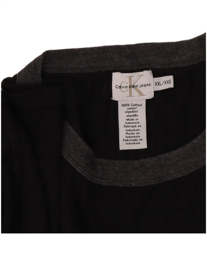 Calvin Klein Jeans Herre Top Langærmet 2XL Sort Bomuld