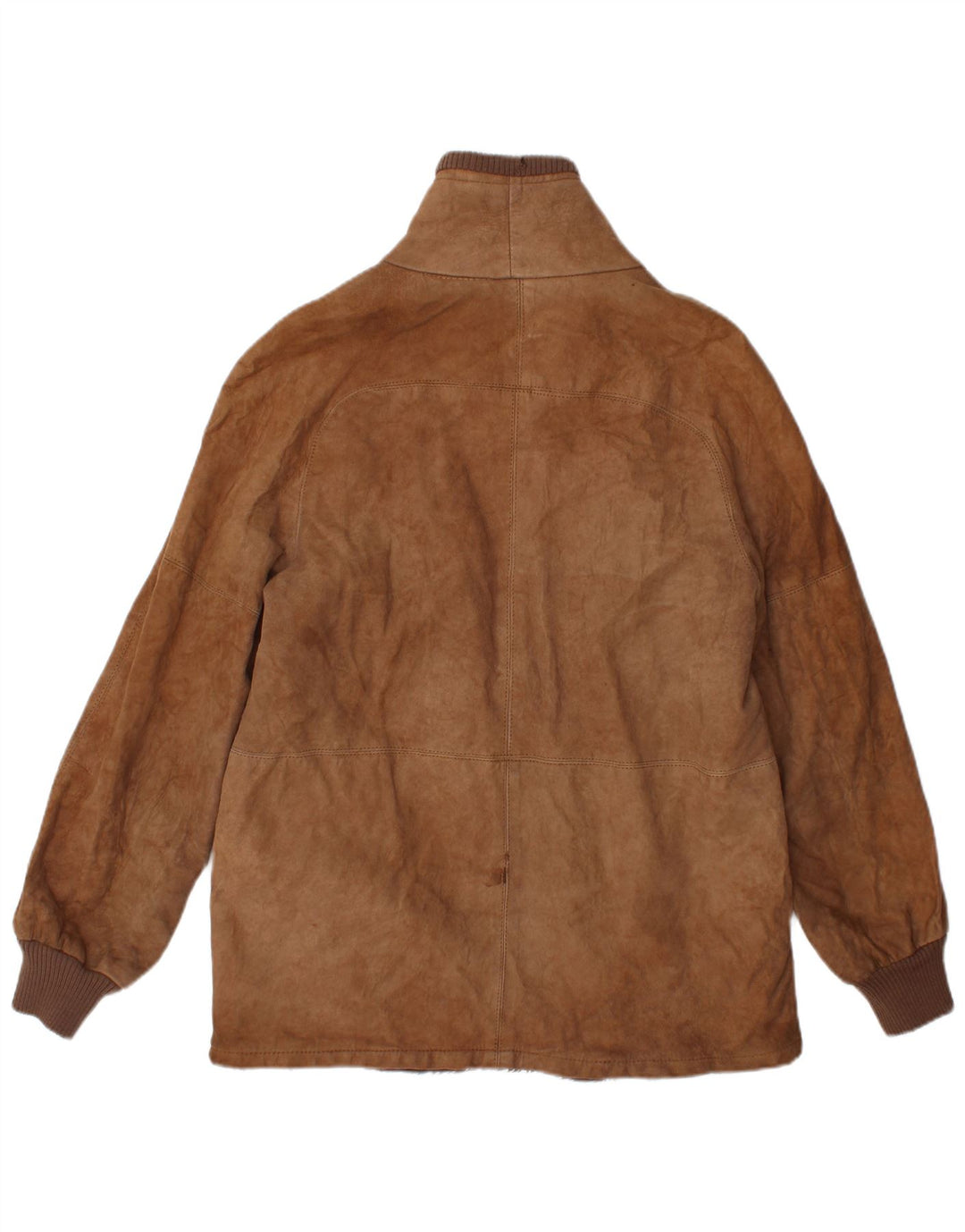 Vintage Herre Shearling Jacket UK 38 Medium Brown Læder