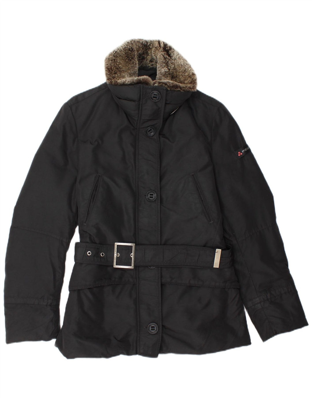 PEUTEREY Dame Windbreaker Jacket IT 42 Medium Sort Polyamid Vinter