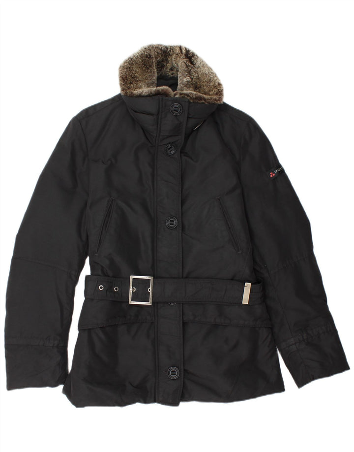 PEUTEREY Dame Windbreaker Jacket IT 42 Medium Sort Polyamid Vinter