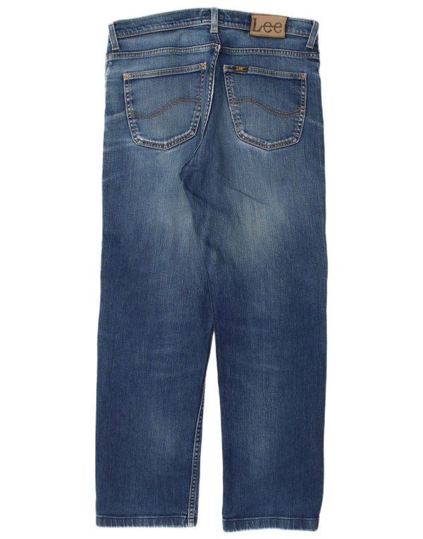 Lee Mens Brooklyn Straight Jeans W33 L29 Blå Bomuld