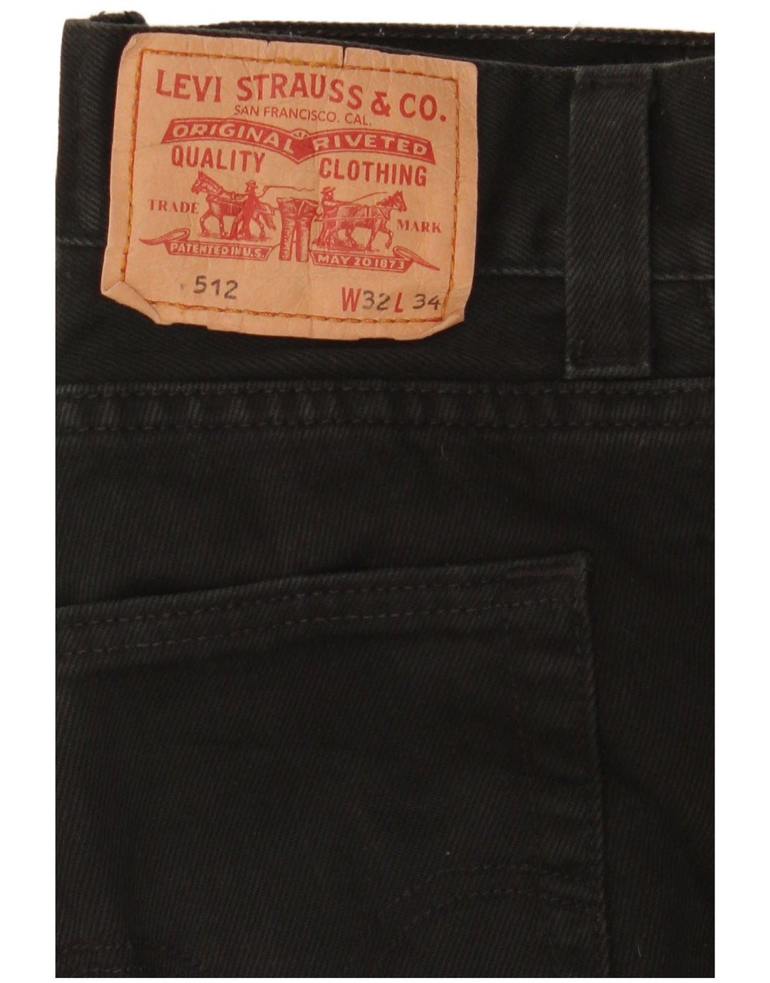 Levi's Herre 512 Slim Tapered Jeans W32 L34 Sort