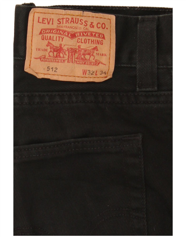 Levi's Herre 512 Slim Tapered Jeans W32 L34 Sort