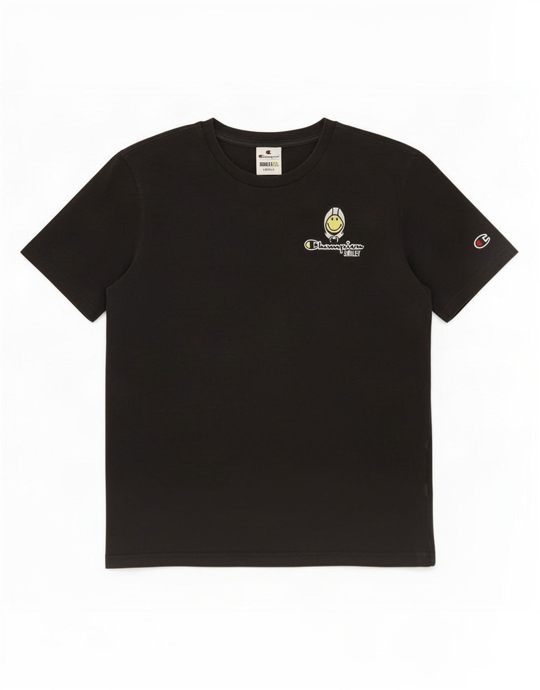 Champion Herre Smiley T-Shirt Top Lille Sort