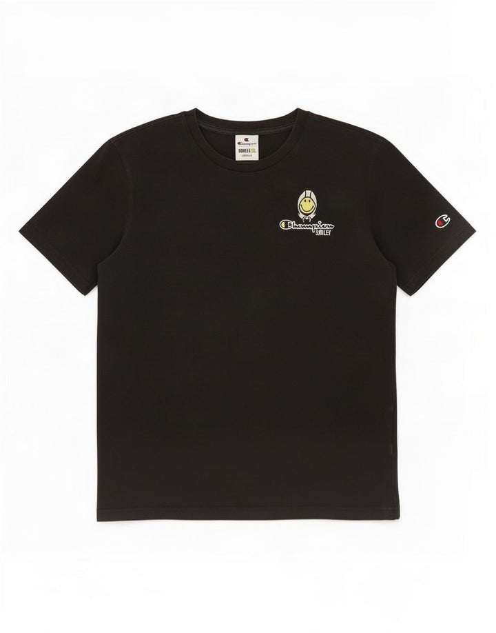 Champion Herre Smiley T-Shirt Top Lille Sort